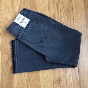 L'AGENCE Serena High Rise Cropped Baby Flare Jeans in Vintage Grey